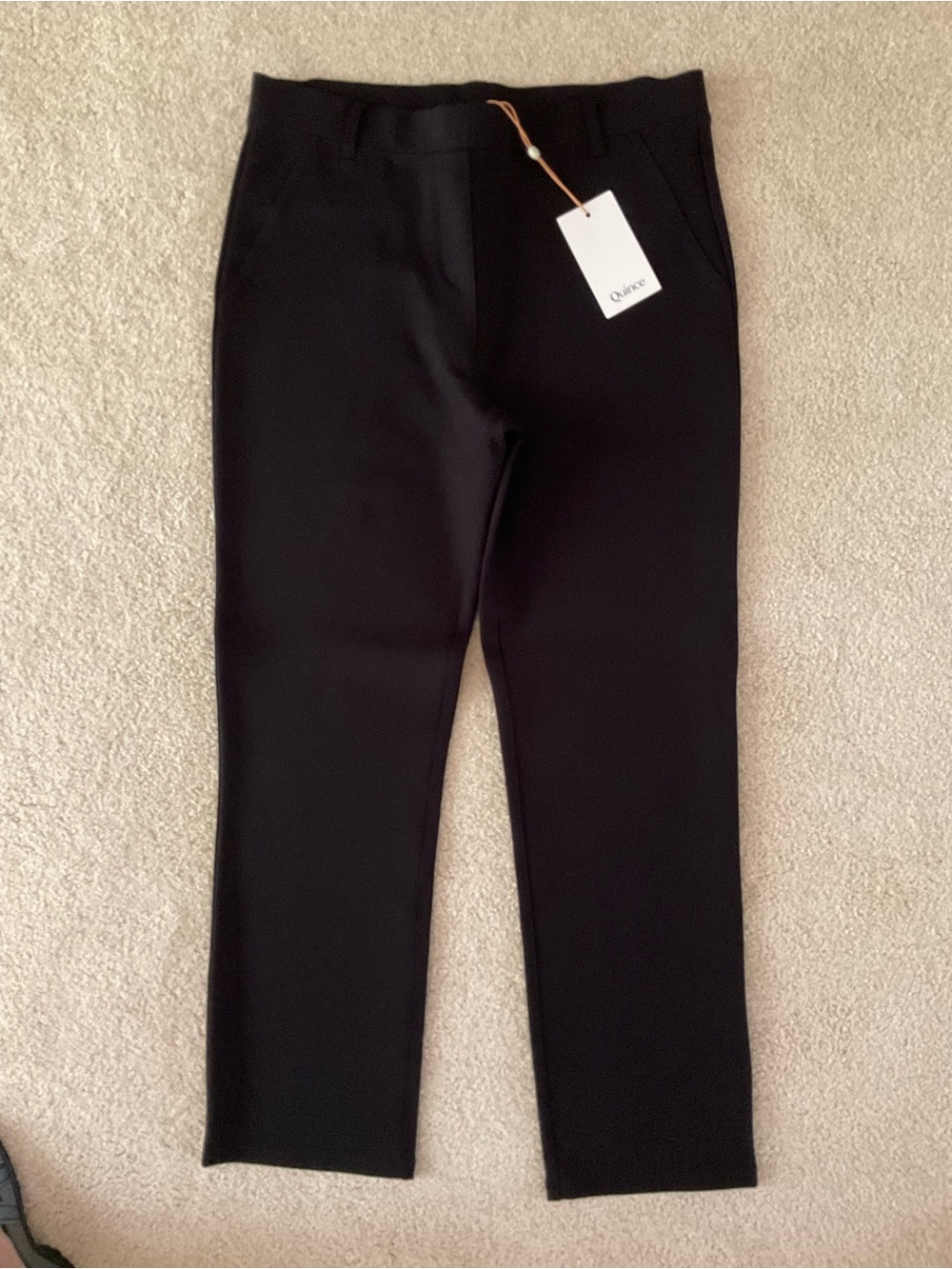 NWT Quince Black Ultra-Stretch Ponte Pants, Medium - Picture 7 of 12